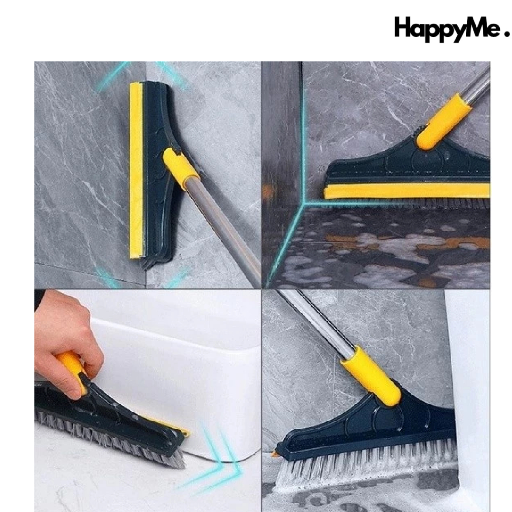 HappyMe - Sikat Kamar Mandi 2in1 / Sikat Kamar Mandi Dorong / Sikat Kamar Mandi Dan Wiper / Sikat Ka