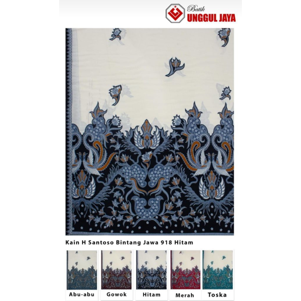 New motif kain batik H. santoso unggul jaya /kain batik unggul jaya terbaru/bahan batik panjang ungg
