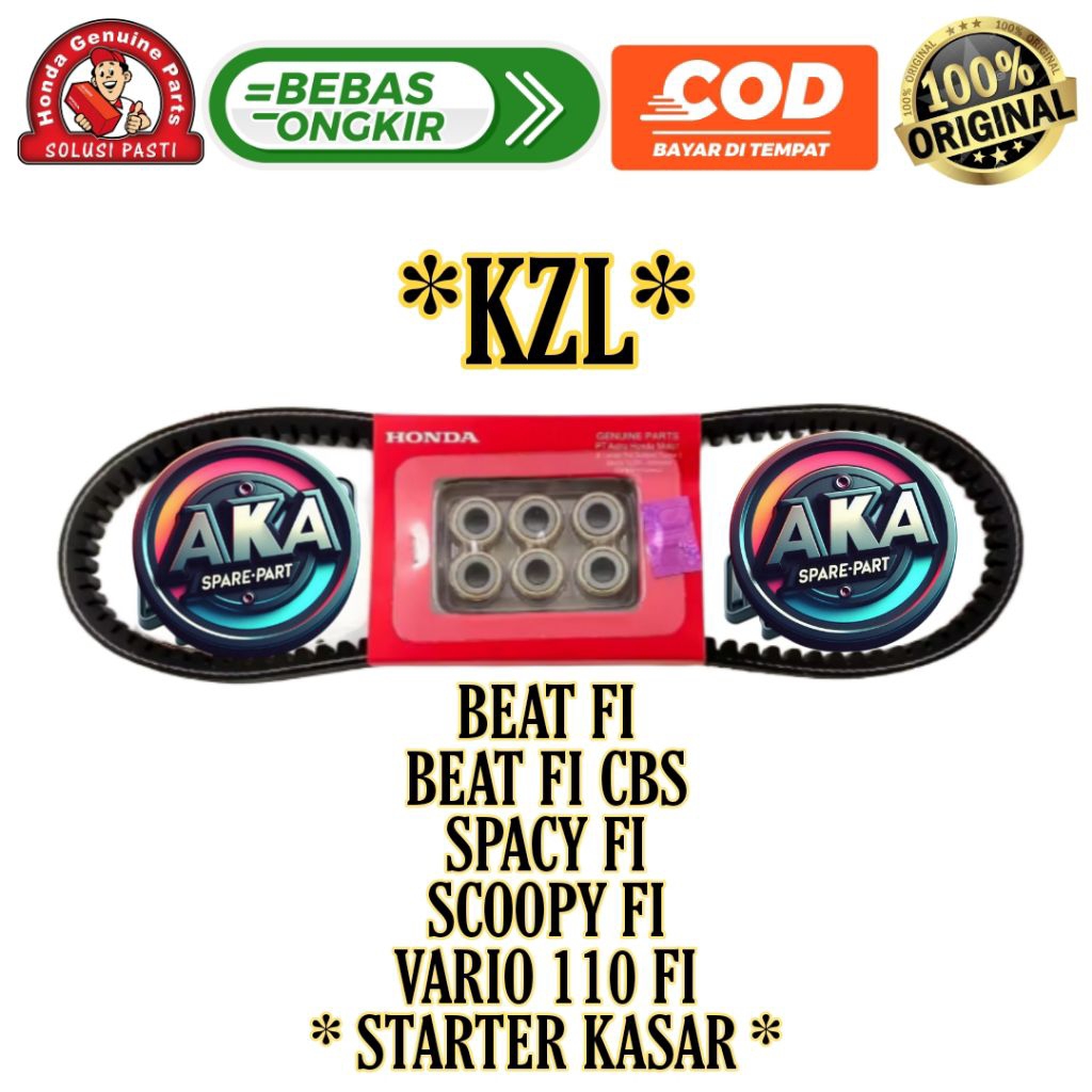 V-Belt assy lorrer honda beat fi scoopy fi vario 110fi spacy fi 2013-2016 kode KZL