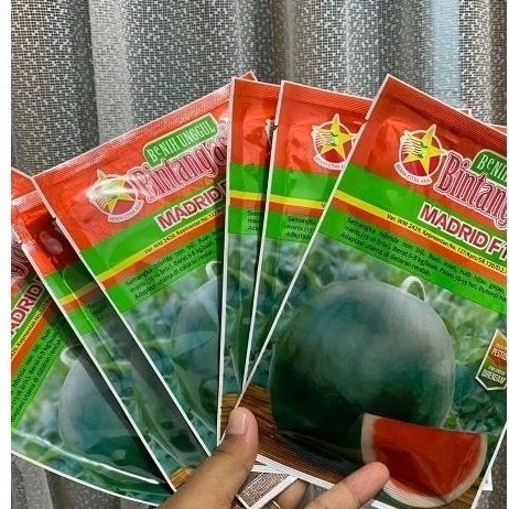 PROMO TERBATAS  Benih Semangka Madrid F1 20 gr benih hibrida F1-bintang asia