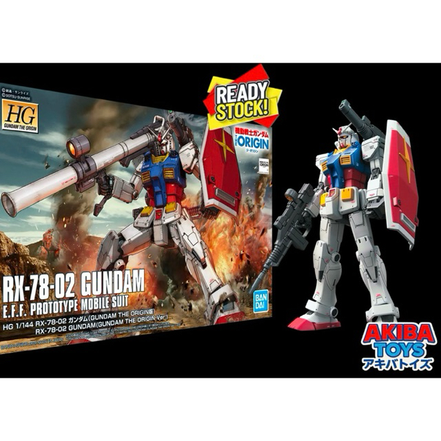 HG 1/144 RX 78-02 GUNDAM ORIGIN BANDAI ORIGINAL