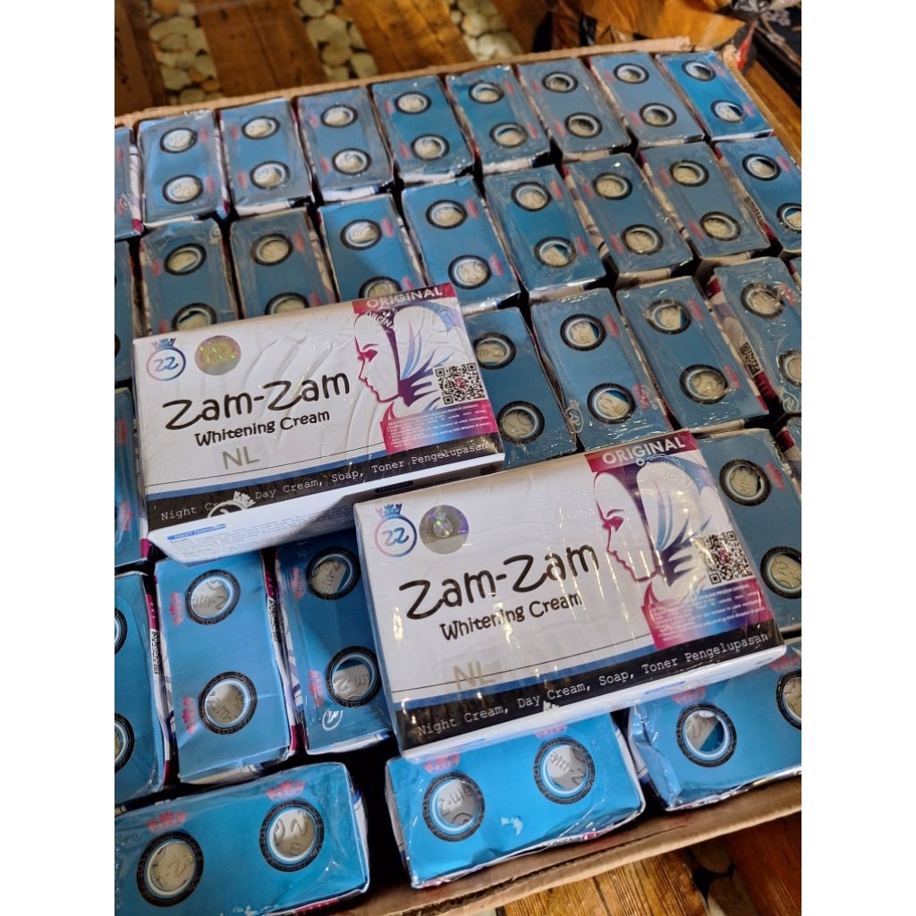 Crem whitening glow set zam² kode NL original