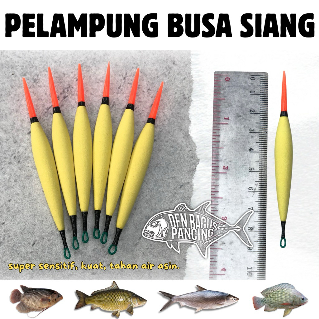 Pelampung Pancing Busa Jarum Ikan Nila Bandeng Umpan Lumut Super Sensitif Warna Kuning