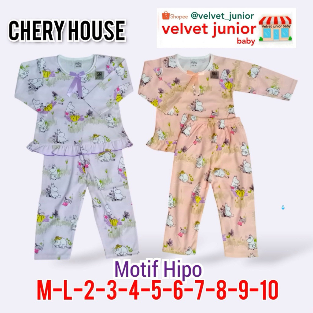 CHERY HOUSE 2 Setel Setelan Piyama Panjang Anak Perempuan