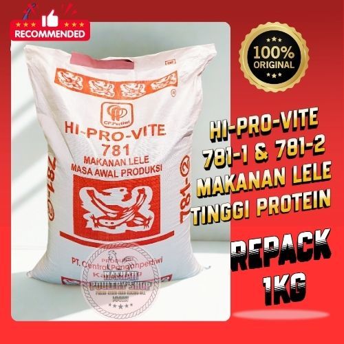 Pakan Ikan Lele Hi Pro Vite 781-1 781-2 781-3 782 Berat 500 Gram / Pakan Lele Cepat Besar