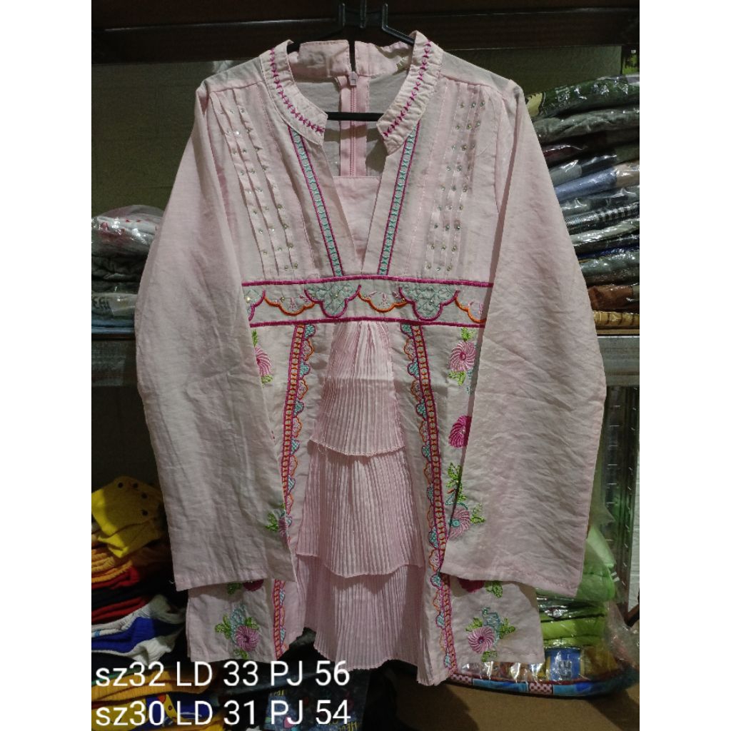 Tunik etnik bordir anak perempuan