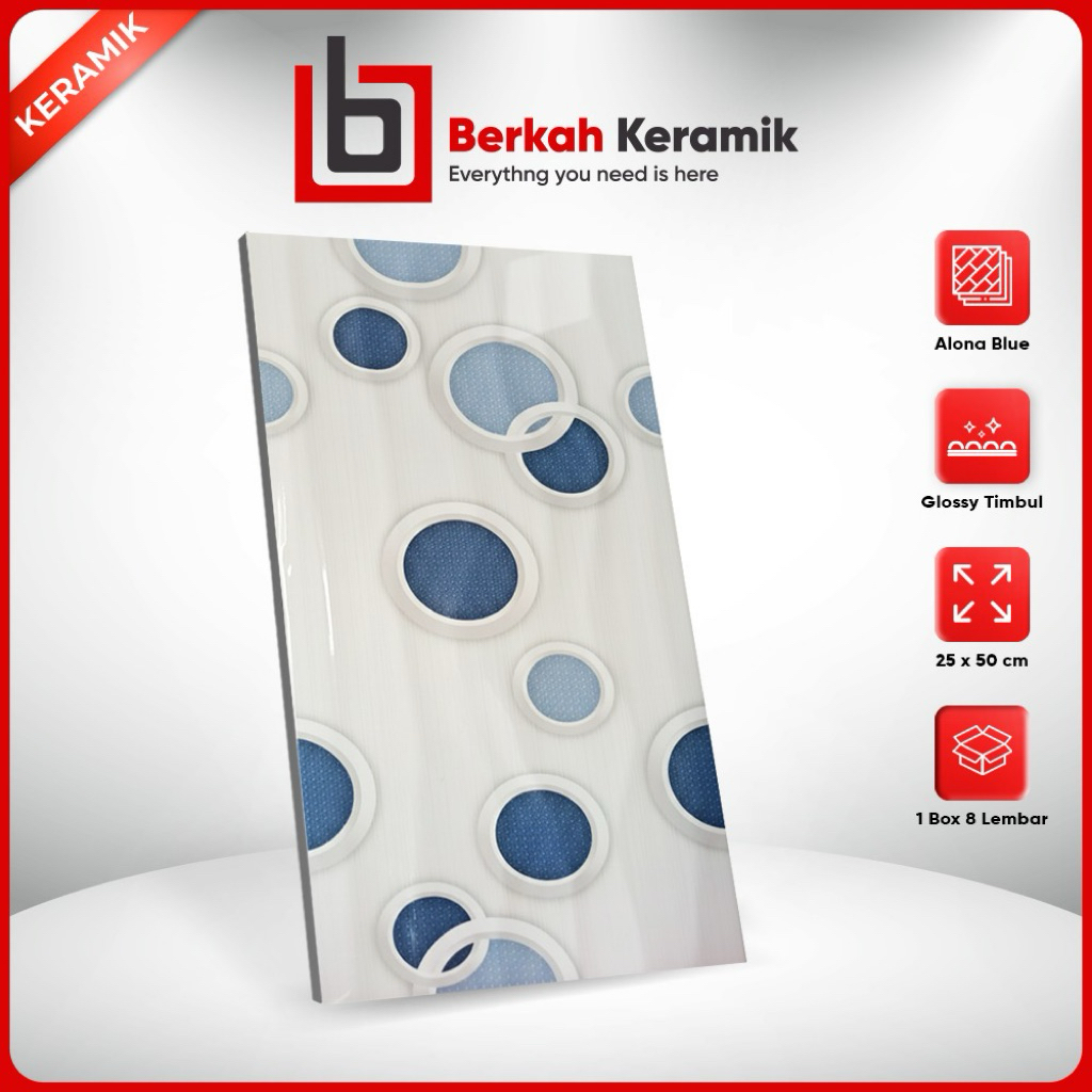 Keramik Dinding kamar Mandi 25x50 Alona Blue