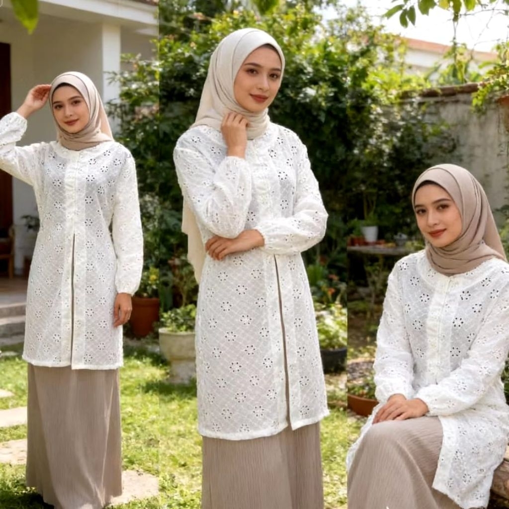Chea TUNIK CATTON BORDIR/OUTER EMBROIDERY/TUNIK KONDANGAN/OUTER EMBROIDERY UP/tunik kondangan/outer 