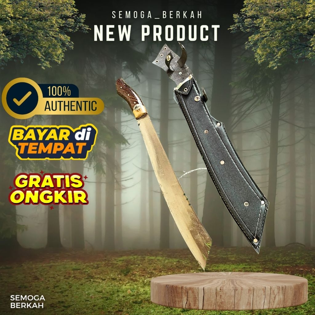 Golok ELZAN Asli Cibatu 35cm - Tajam, Kuat, dan Tahan Lama