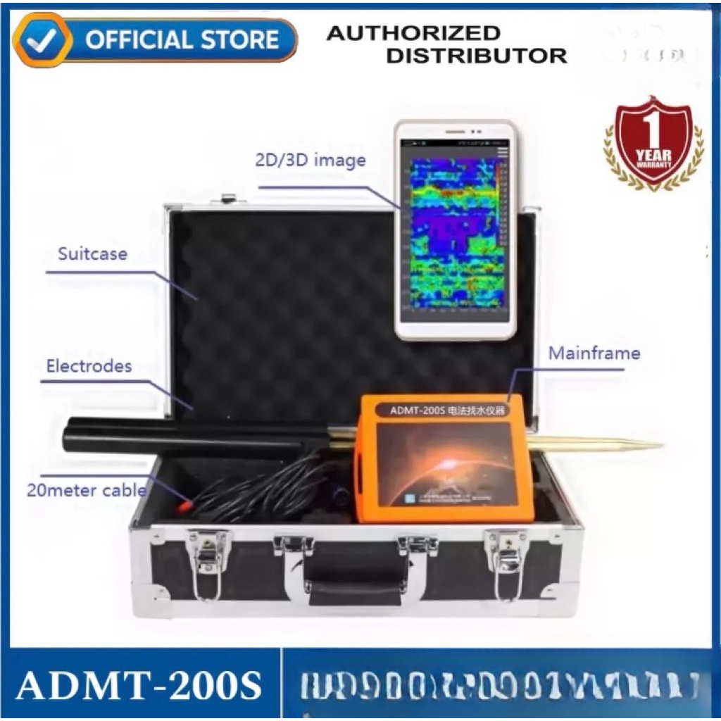 Alat Geolistrik Autometic Deteksi Air Tanah Pengeboran Type ADMT-200S-Y Water Detector Intelligent A
