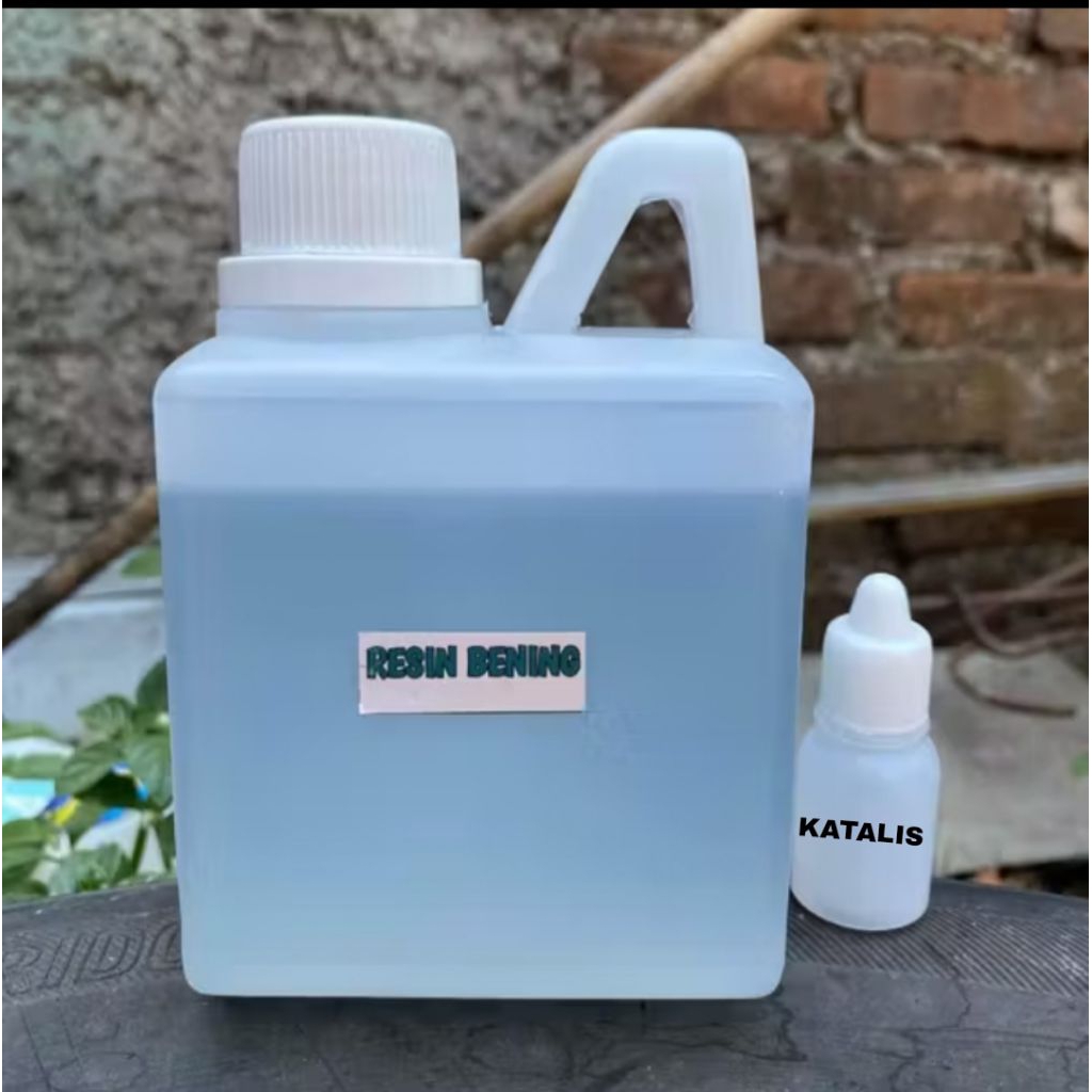 RESIN 500 gram + Katalis Resin Resine Fiberglass Mika Glass Fiber Acrylic DIY Catalis Prakarya Keraj