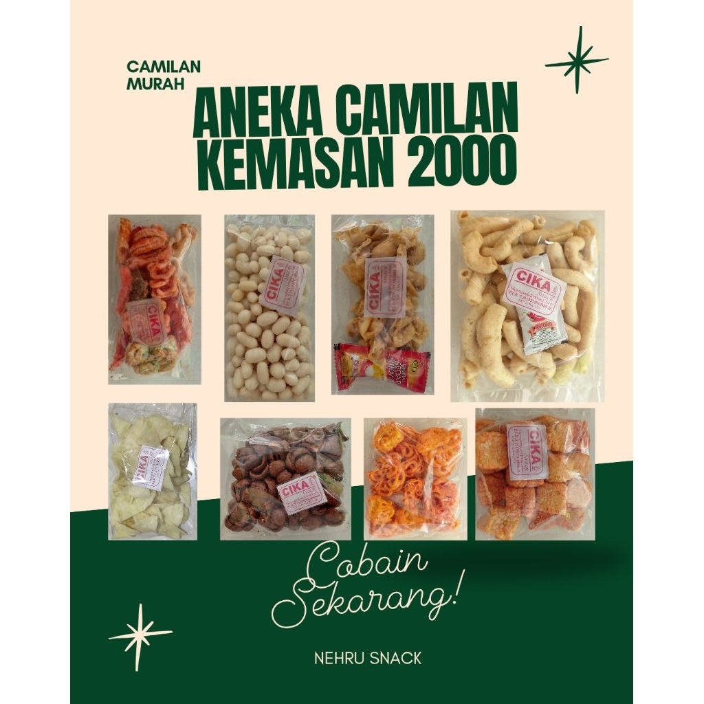 Aneka Camilan Murah Kemasan 2000 | Snack Jadul | Cemilan Renyah & Gurih
