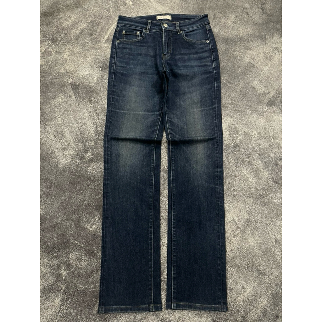 JEANS UNIQLO UJ BLUE SELVEDGE ACCENT SIZE 26 ( cewek cowok bisa pakai)