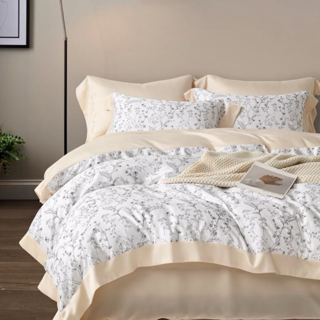 BIOSIBEDDING SPREI BEDCOVER SUTRA ORIGINAL 60s MOTIF BUNGA  - SPREI CUSTOM SEMUA SIZE DUVET COVER QU