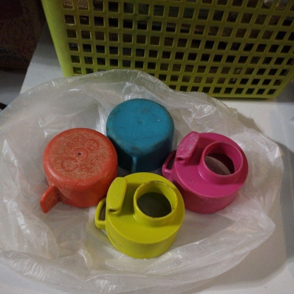 tutup eco botol tupperware 500ml PL second mines 4 pcs