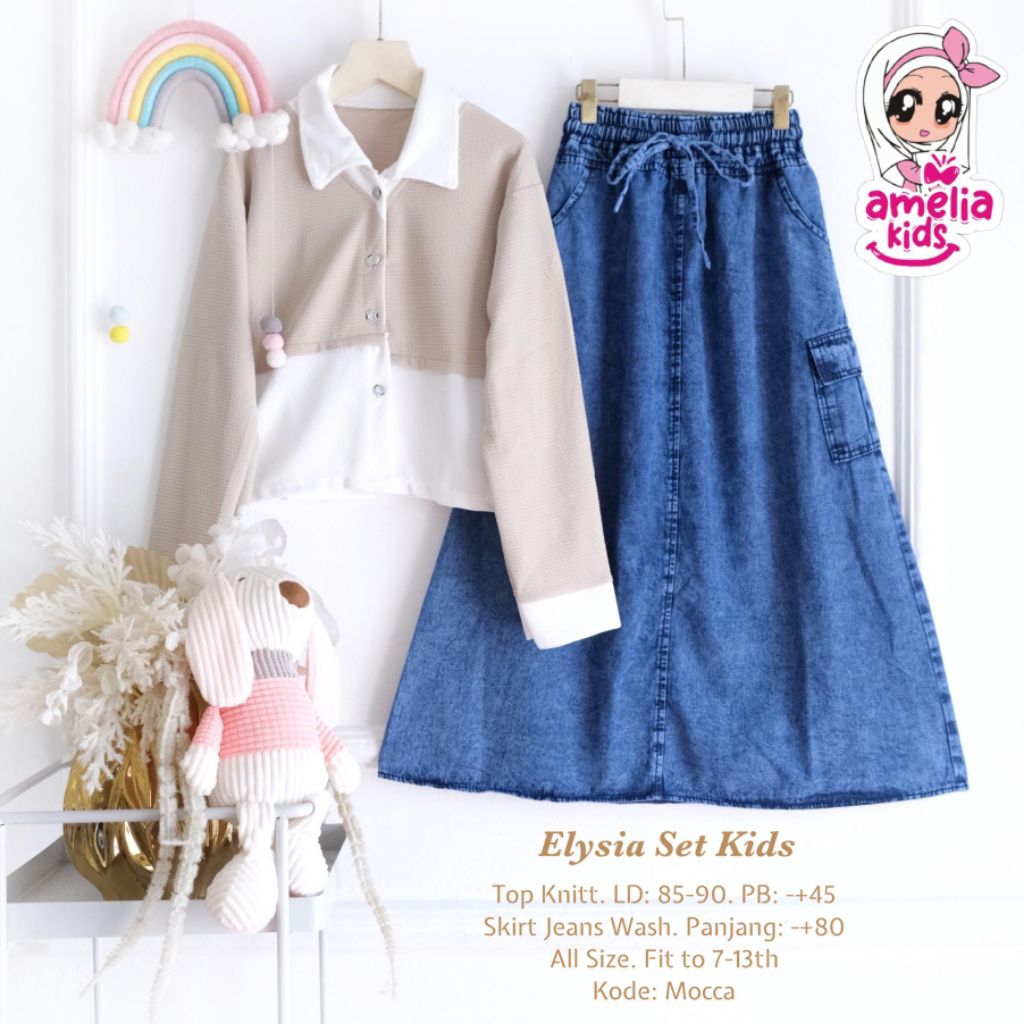 SET ROK JEANS ANAK • ELYSIA KIDS ORI BY AMELIA KIDS