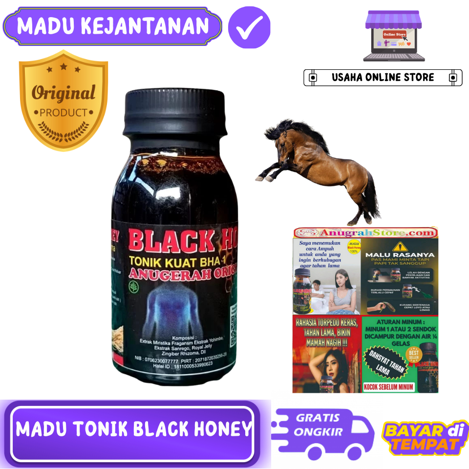 MADU TONIK BLACK HONEY ANUGERAH HERBAL I MADU STAMINA PRIA DEWASA I MADU KEJANTANAN I MADU PENYUBUR 