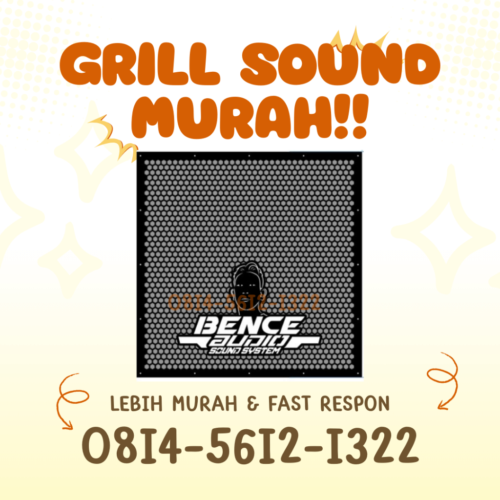 GRILL SOUND SYSTEM TUTUP BOX SPEAKER LINE ARRAY 12 INCH SINGLE PLUS TWEETER || BOX MINIATUR GANTUNG 