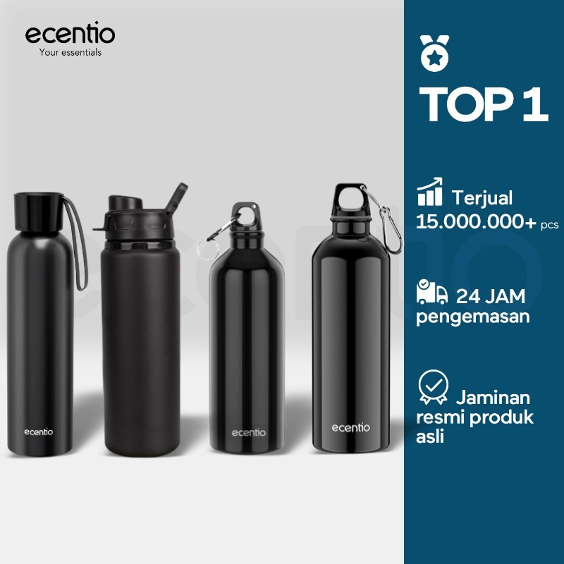 ecentio tumbler 750ml-1000ml aesthetic Sports outdoor botol minum anak laki laki Tahan bocor /Botol 