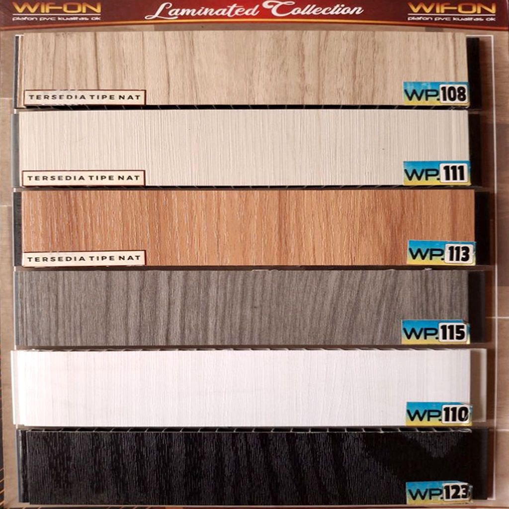 Wifon Plafon PVC Type Laminated Tahan Air Minimalis Mewah HARGA PERMETER