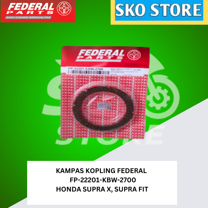 KAMPAS KOPLING FEDERAL FP-22201-KBW-2700 HONDA SUPRA X, SUPRA FIT ORIGINAL MURAH