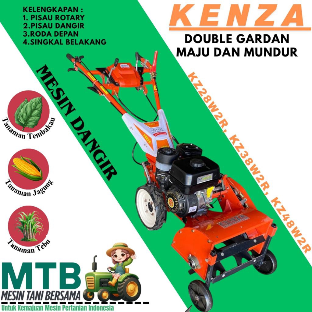 mesin dangir kenza double gardan maju dan mundur