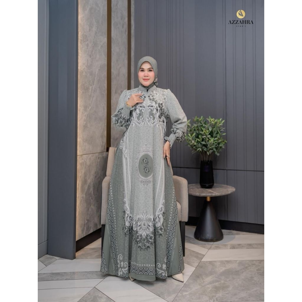 Gamis Syari Anisa Series By Azzahra Syari/Gamis Cantik Bunda Lebaran/Gamis Premium