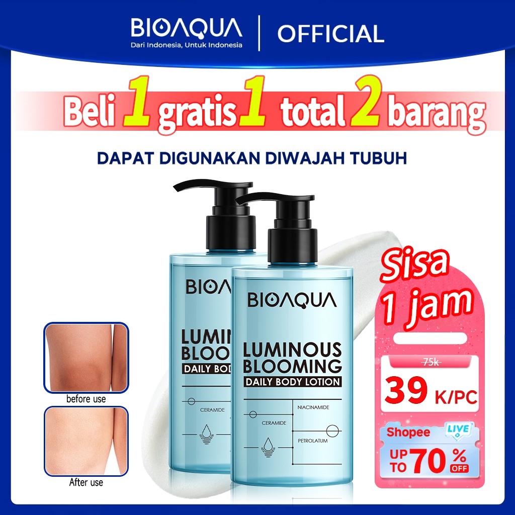 BPOM BIOAQUA Whitening Niacinamide Body Lotion Pemutih Badan Pemutih Badan Permanen Bpom Pemutih han
