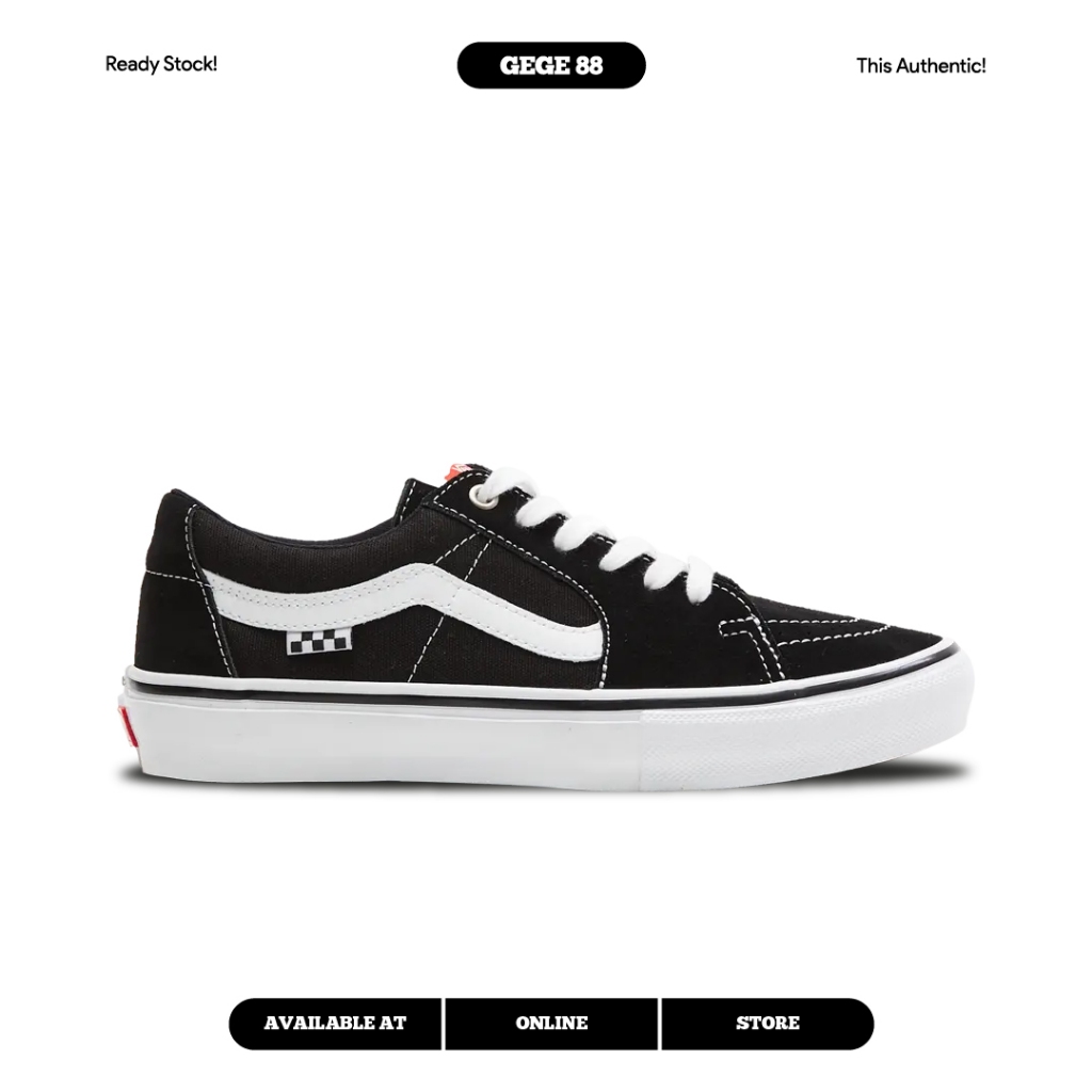 Sk8 Low Skate Black White BNIB