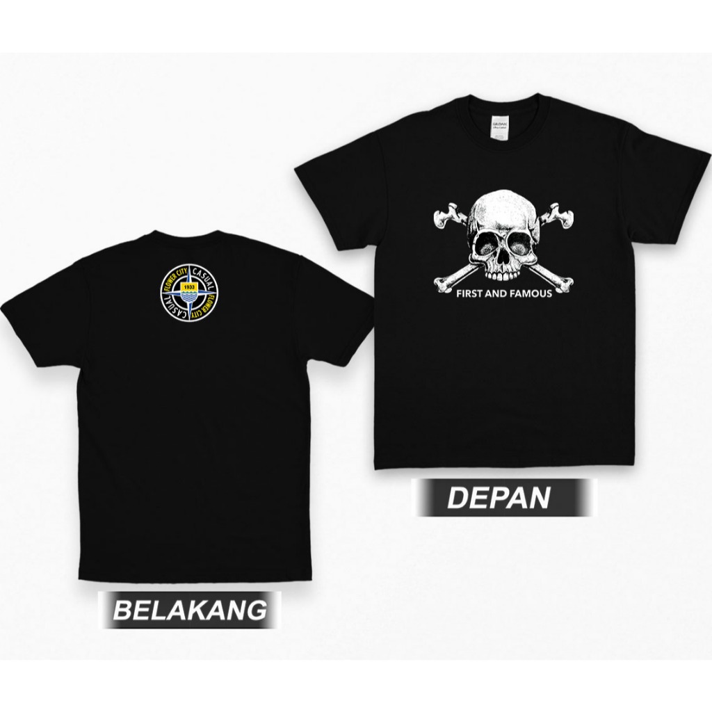 Tshirt FLOWERS CITY CASUAL LOGO Kaos Casual Bandung