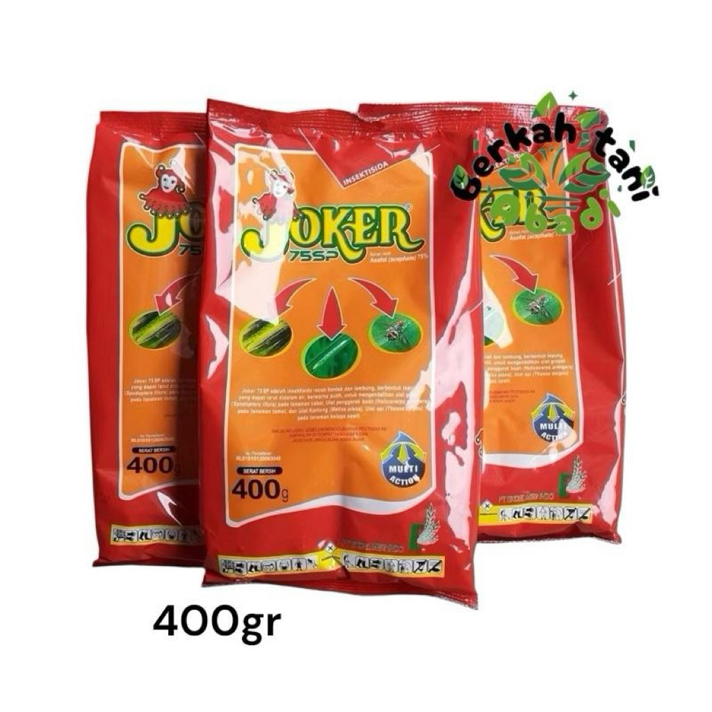 Insektisida Joker 75 SP 400 Gram - Sistemik, Bubuk Putih, Efektif untuk Ulat Grayak dan Penggerek Bu
