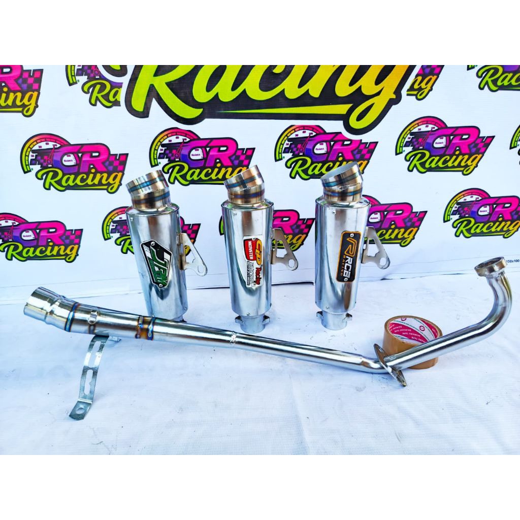 Knalpot motor Full crom JUPITER MX New dan JUPITER MX old