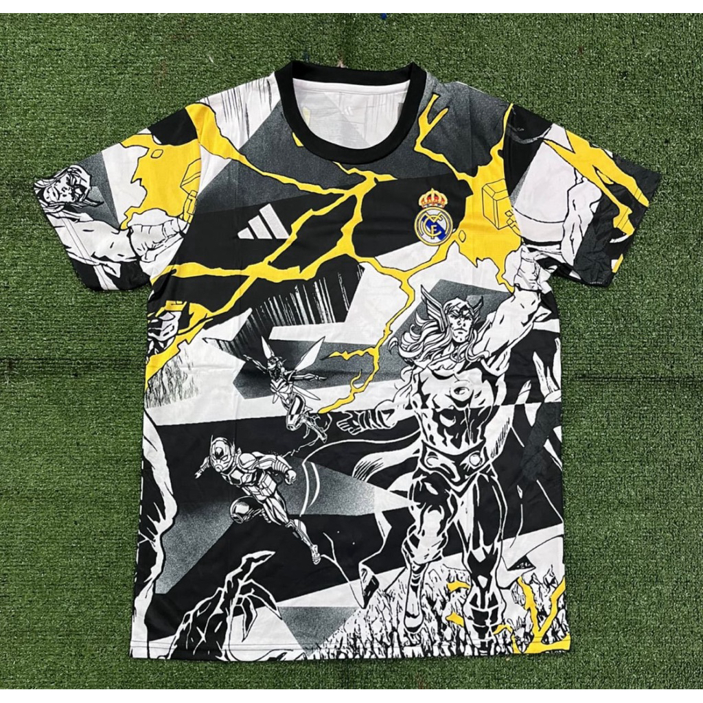 (TRAINING) JERSEY BOLA MADRID PUTIH PRE MATCH 2024 2025