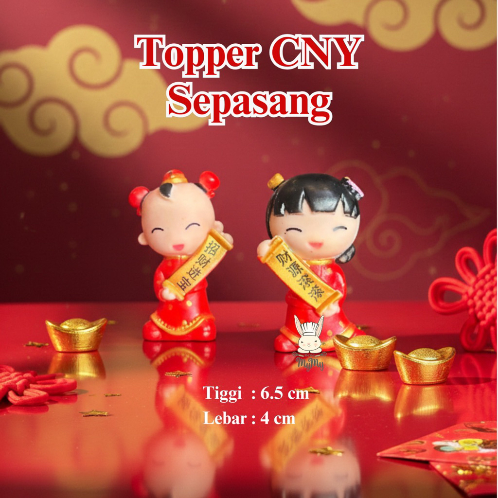 Topper CNY Boneka Sepasang Anak