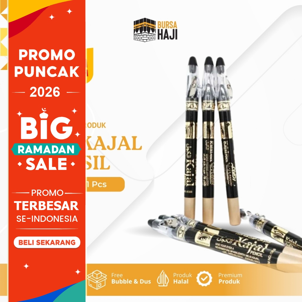 Celak Kajal Pensil WATERPROOF Warna Hitam Celak PINSIL Mata Arab KOHL