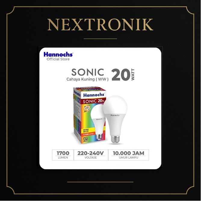 Lampu LED HANNOCHS Sonic 20 Watt Cahaya Kuning
