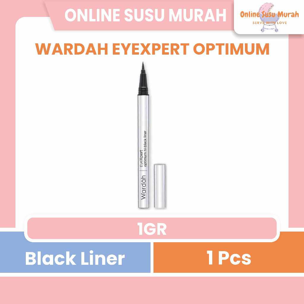 WARDAH EYEXPERT OPTIMUM HI-BLACK LINER - EYELINER SPIDOL WATERPROOF DENGAN WARNA INTENSE PRLA