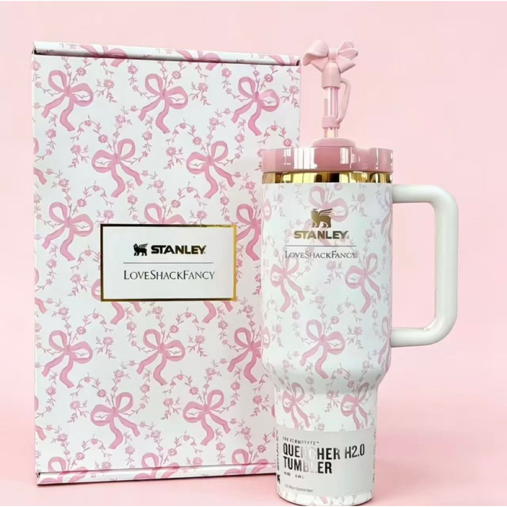 TUMBLER STANLEY WHITE-PINK ORIGINAL