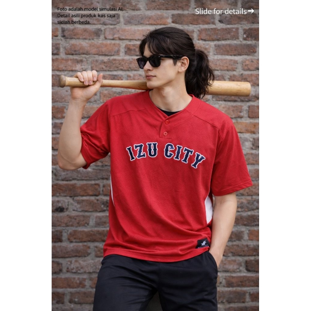 (Seperti baru) Jersey Baseball SSK Izucity 0R1 size L over fit XL (P74 x L58)