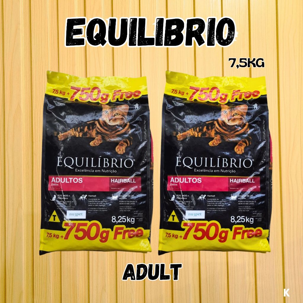 Equilibrio 7.5kg Free 750g Fresh Pack Adult Kemasan Karung Super Premium