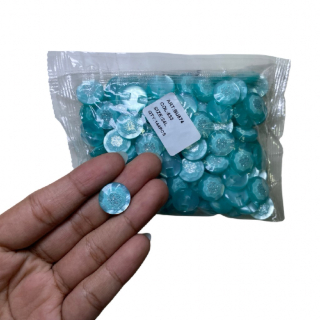 Lumintuman_ Kancing Hias Bu Baju Wanita 15Mm (144 Pcs)