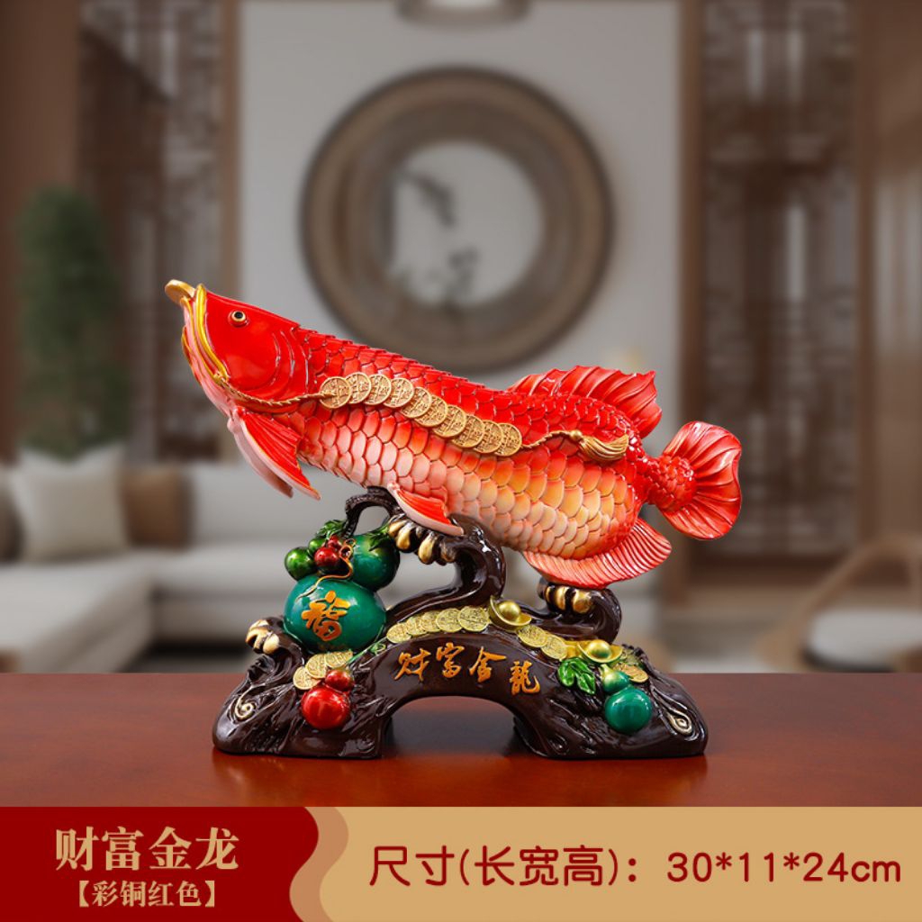 ARWANA S Merah Jin Long Yu S Pajangan Arwana Merah S Pajangan Fengshui Arwana Merah Ornamen Fengshui