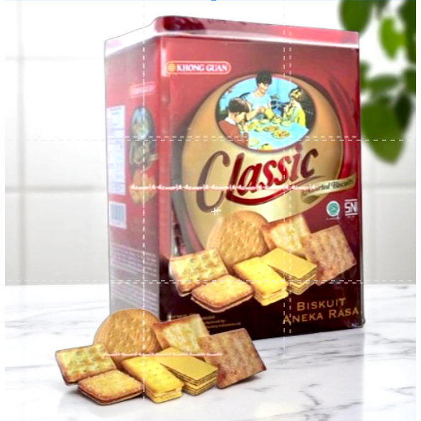 Khong Guan Classic 600gr Assorted Biscuits Biskuit Aneka Rasa Biscuit Kaleng Merah Kotak Box Khonggu