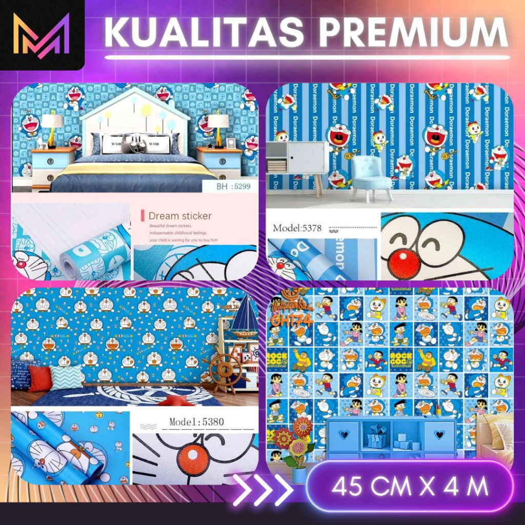 Wallpaper Dinding Kamar Anak Aesthetic Wallpaper Dinding Warna Biru Wallpaper Dinding Karakter Anak 