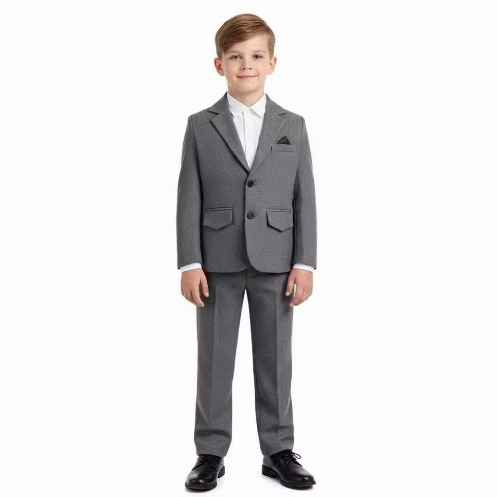 ready stock abu tua setelan jas blazer celana anak