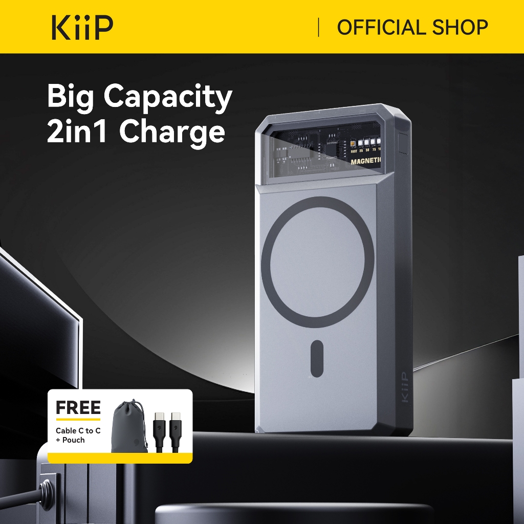 KiiP Wireless EW55 Power Bank Magnetic Magsafe 20W Fast Charging Type C PD 20000mAh