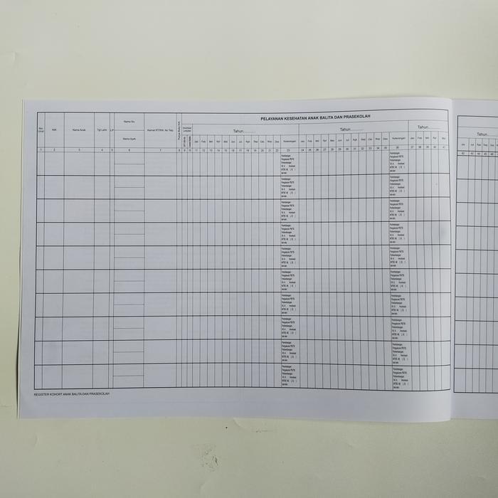 READY Buku Register Kohort Balita dan Prasekolah