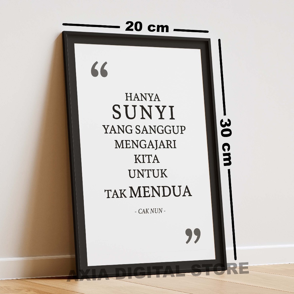 POSTER QUOTES PUITIS CAK NUN MAIYAH HIASAN DINDING AESTHETIC