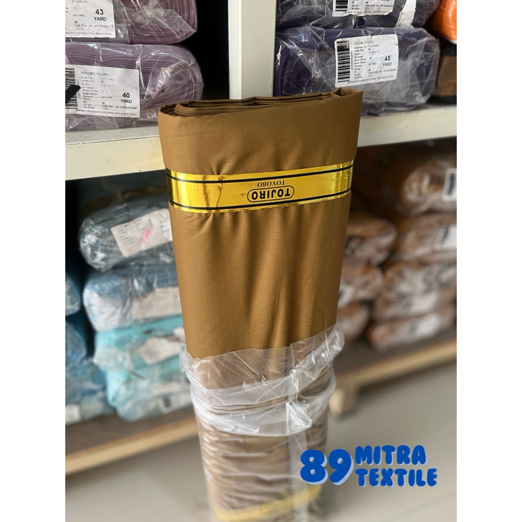 KAIN TOYOBO TOJIRO PREMIUM COKLAT PEMDA 1 ROLLAN/GULUNGAN ISI 40 YARD
