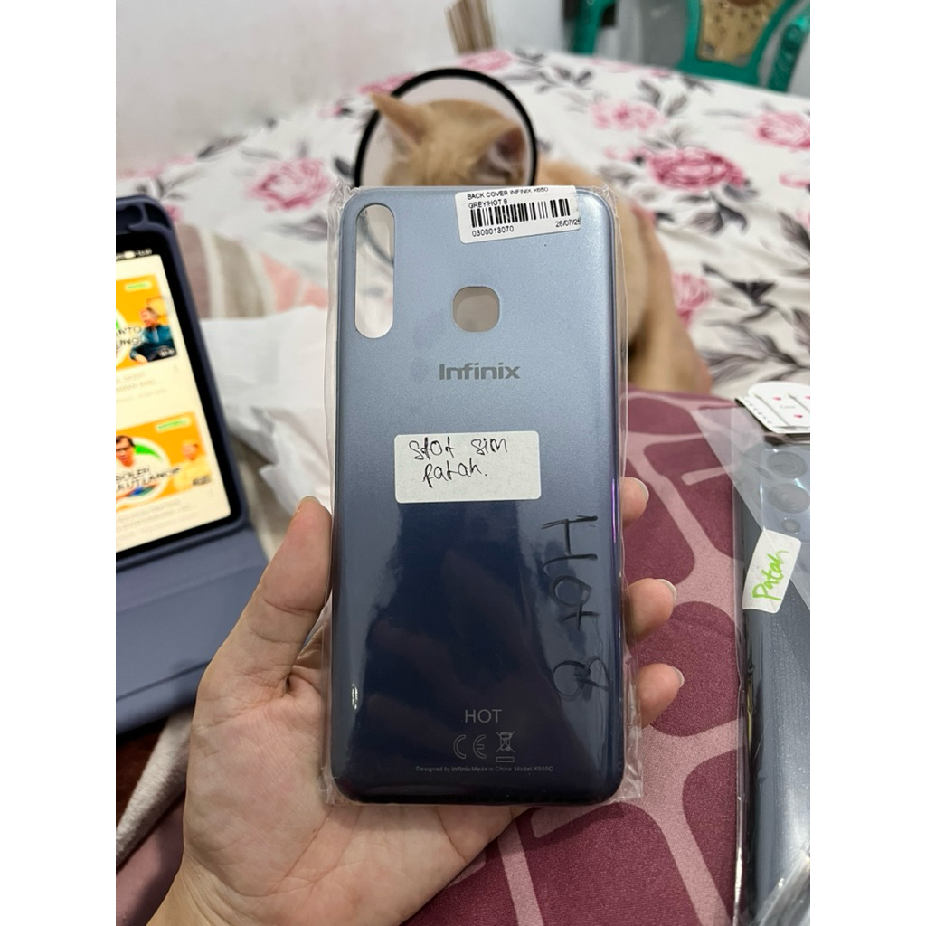 BACKDOOR INFINIX HOT 8 MINUS PATAH SLOT SIM